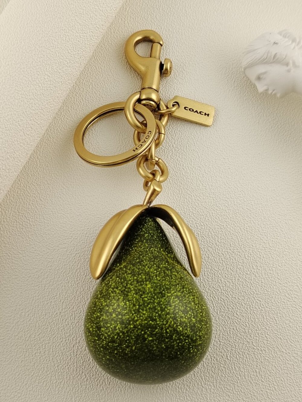 Coach Pear Bag Charm CAX73 Keychain - Picture 3 of 8